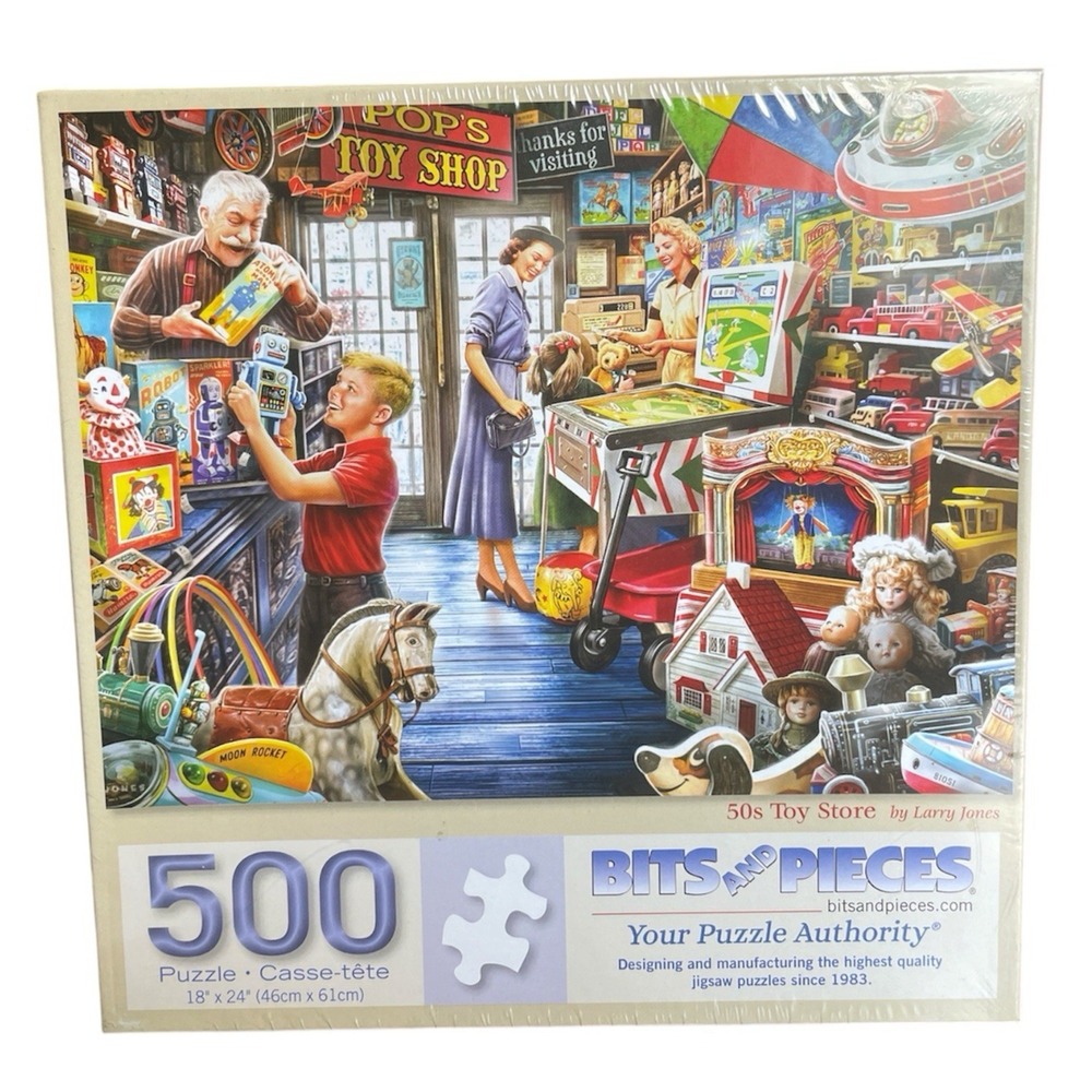 Bits and Pieces 50s Toy Store 500 Piece Jigsaw Puzzle Sealed New Jarry Jones